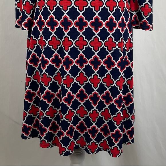 41 Hawthorn Navy, Red & White Faux Wrap Office Career Dress NWOT Size M - Picture 4 of 14